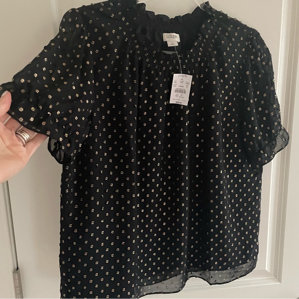 Jcrew Ruffleneck Top - Picture 3 of 14